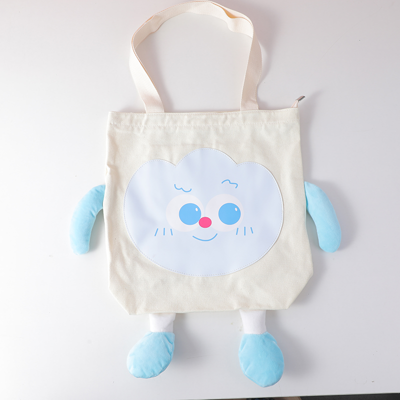 Cute emoji shoulder bag-blue