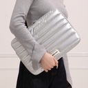 Silver surface plush inside computer bag
