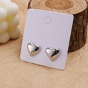 Elegant Heart-shaped Earrings - Silver
