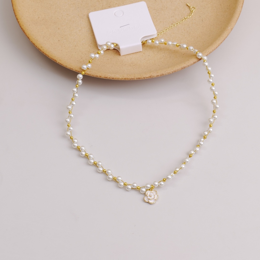 Camellia Pearl Necklace