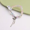 Matte Beaded Butterfly Bracelet - Yellow