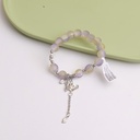 Matte Beaded Butterfly Bracelet - Green