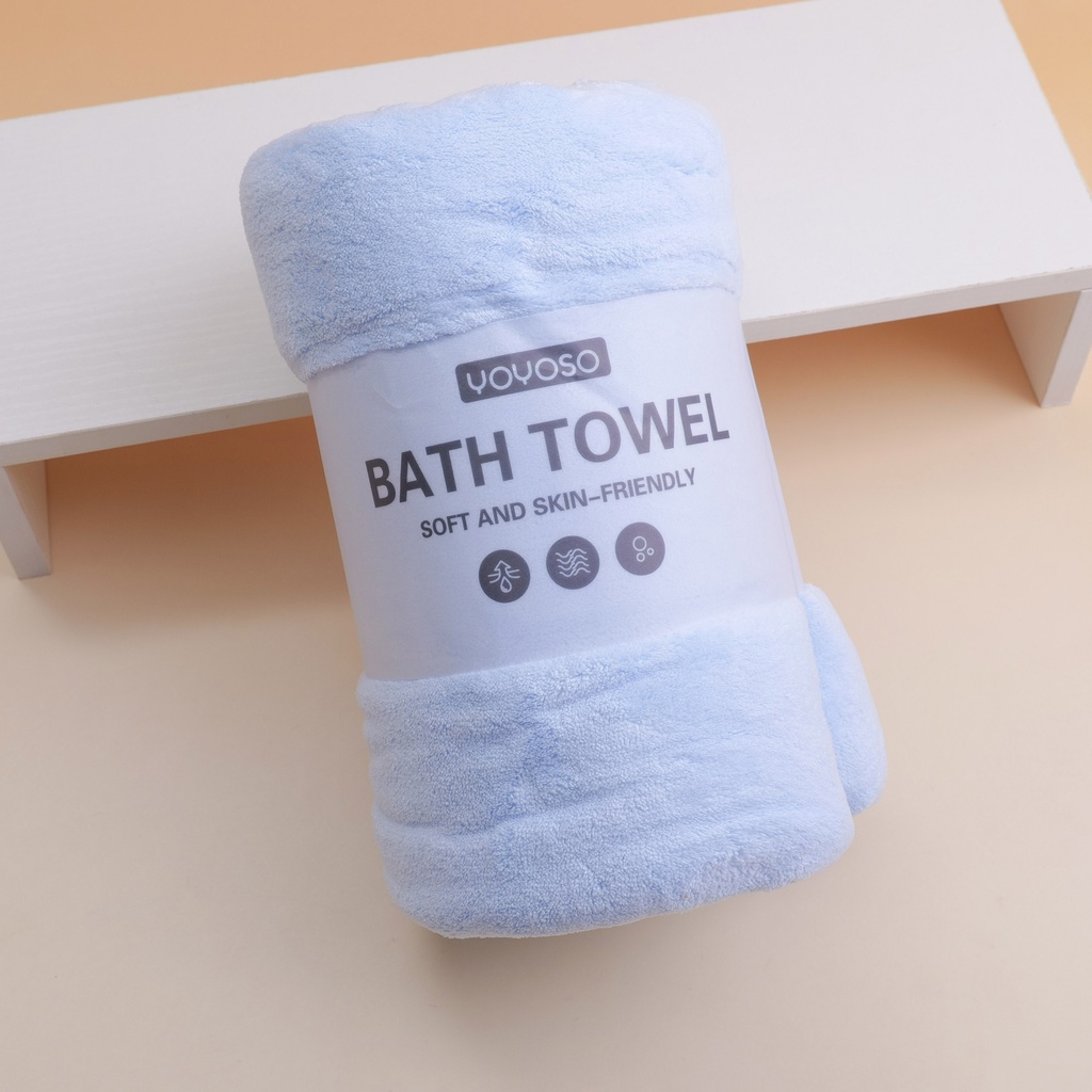 Japanese Minimalist Style Series Bath Towel - Light Blue