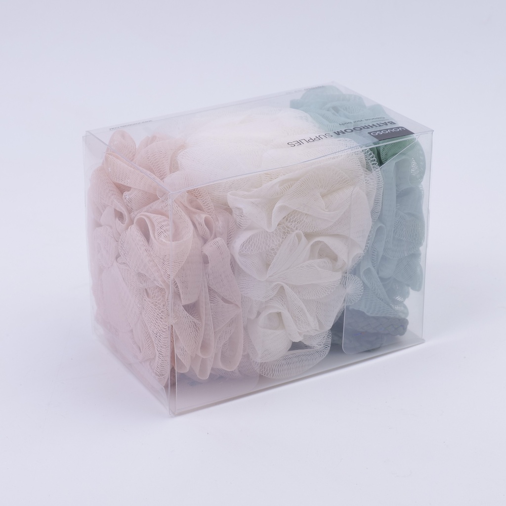 Simple plain bath flower three sets