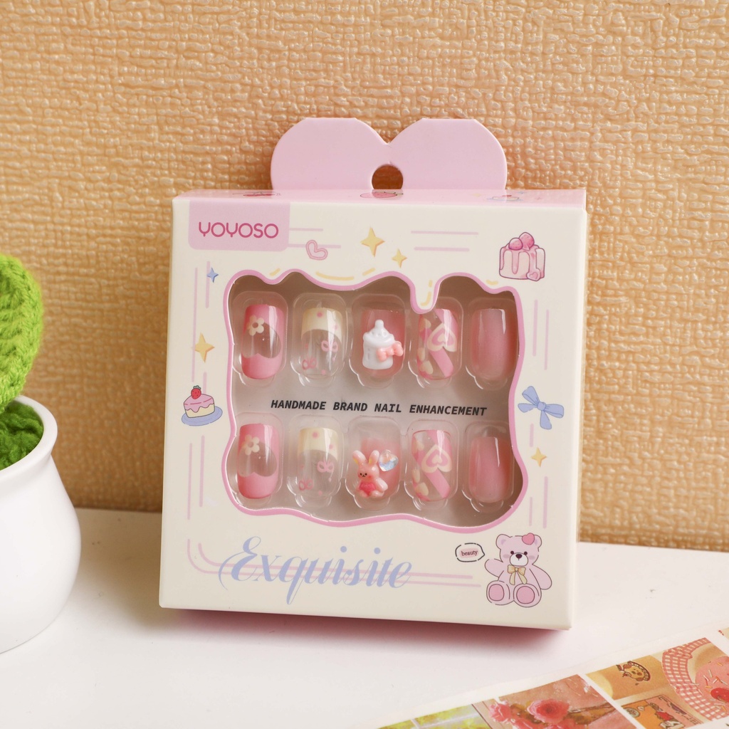 Fingertip Bakery Press-On Nails - Soft Milk Bunny