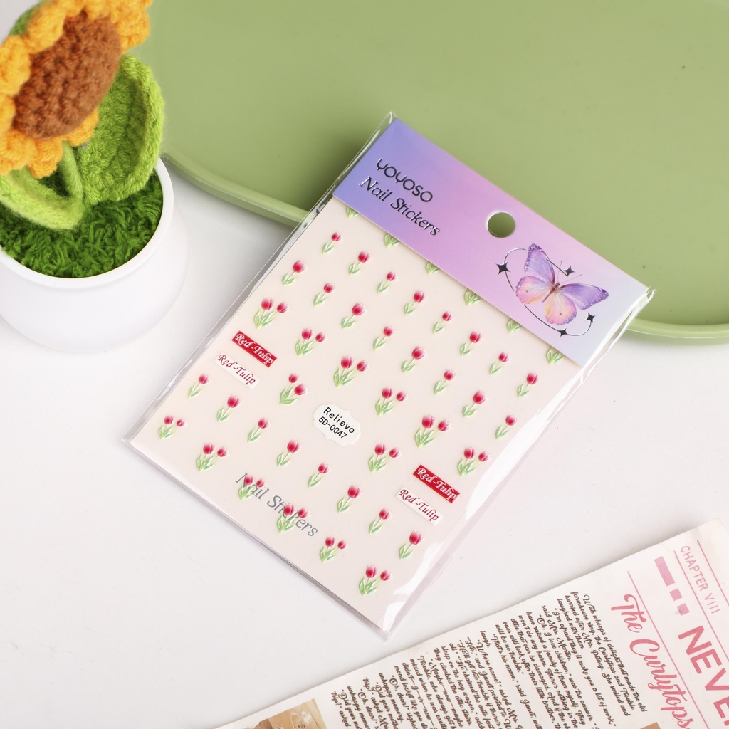 Dahlia Chroma Glow Nail Stickers