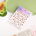 Cocoa Teddy Charm Nail Stickers