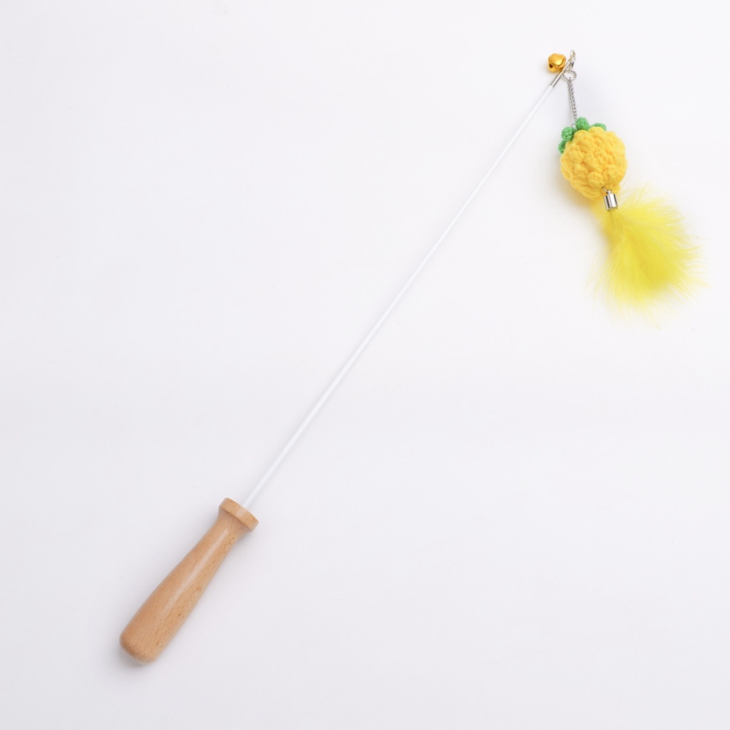 2-section pineapple cat teaser stick
