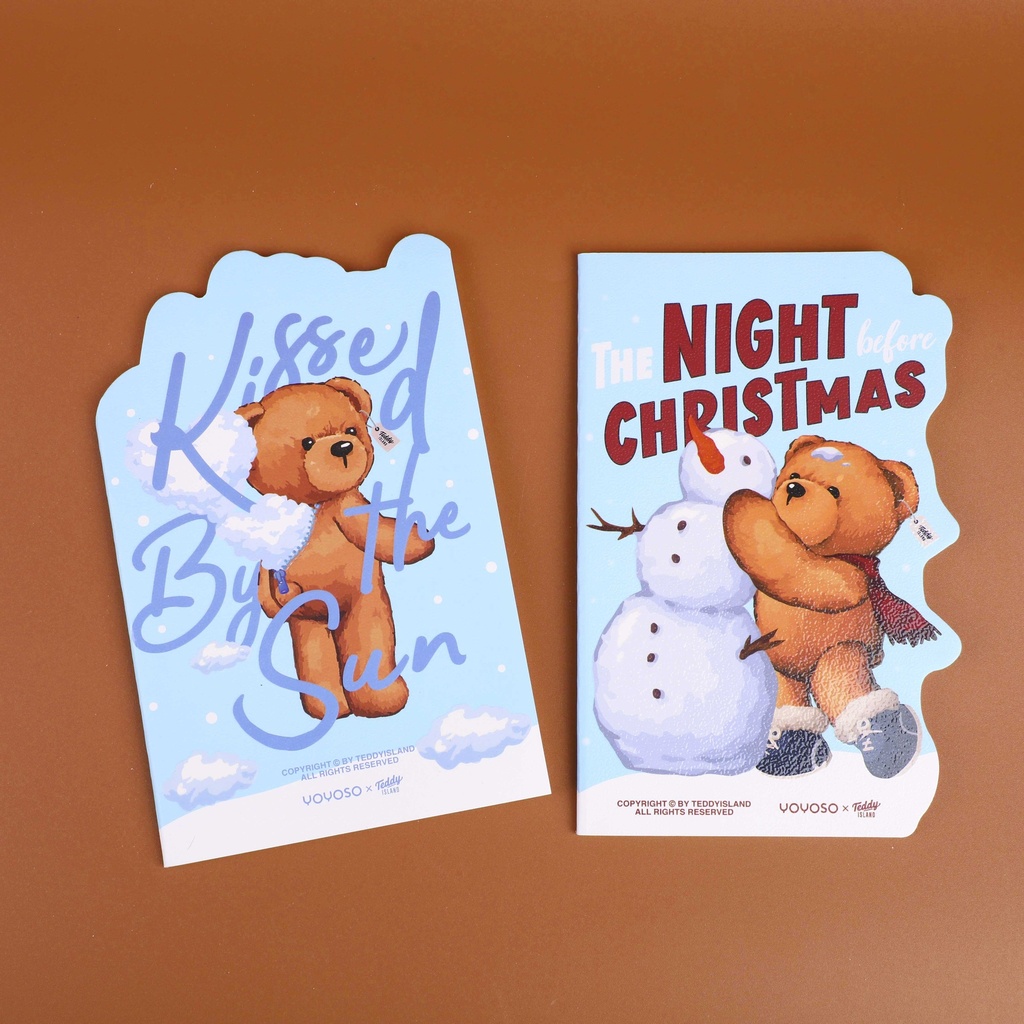 TEDDY ISLAND Series A5 Shaped Sewn Notebook - Lined Inner Pages 32 PCS