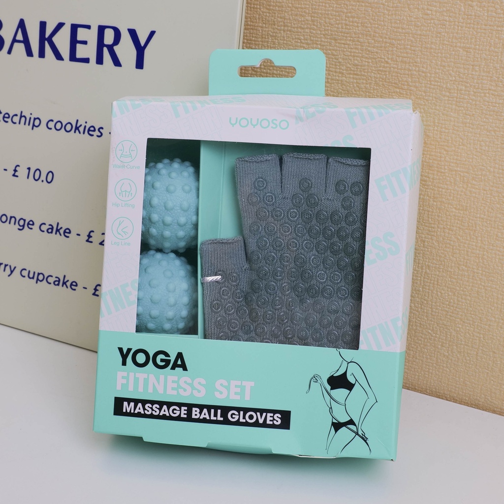 Massage ball gloves Yoga fitness set