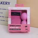 Stretching yoga set with massage ball