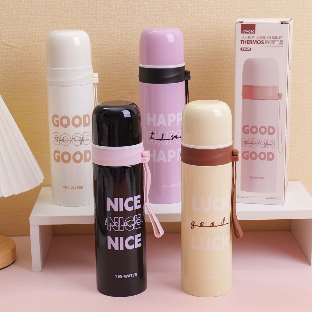 Fashion English Bullet Thermos Bottle 450ml