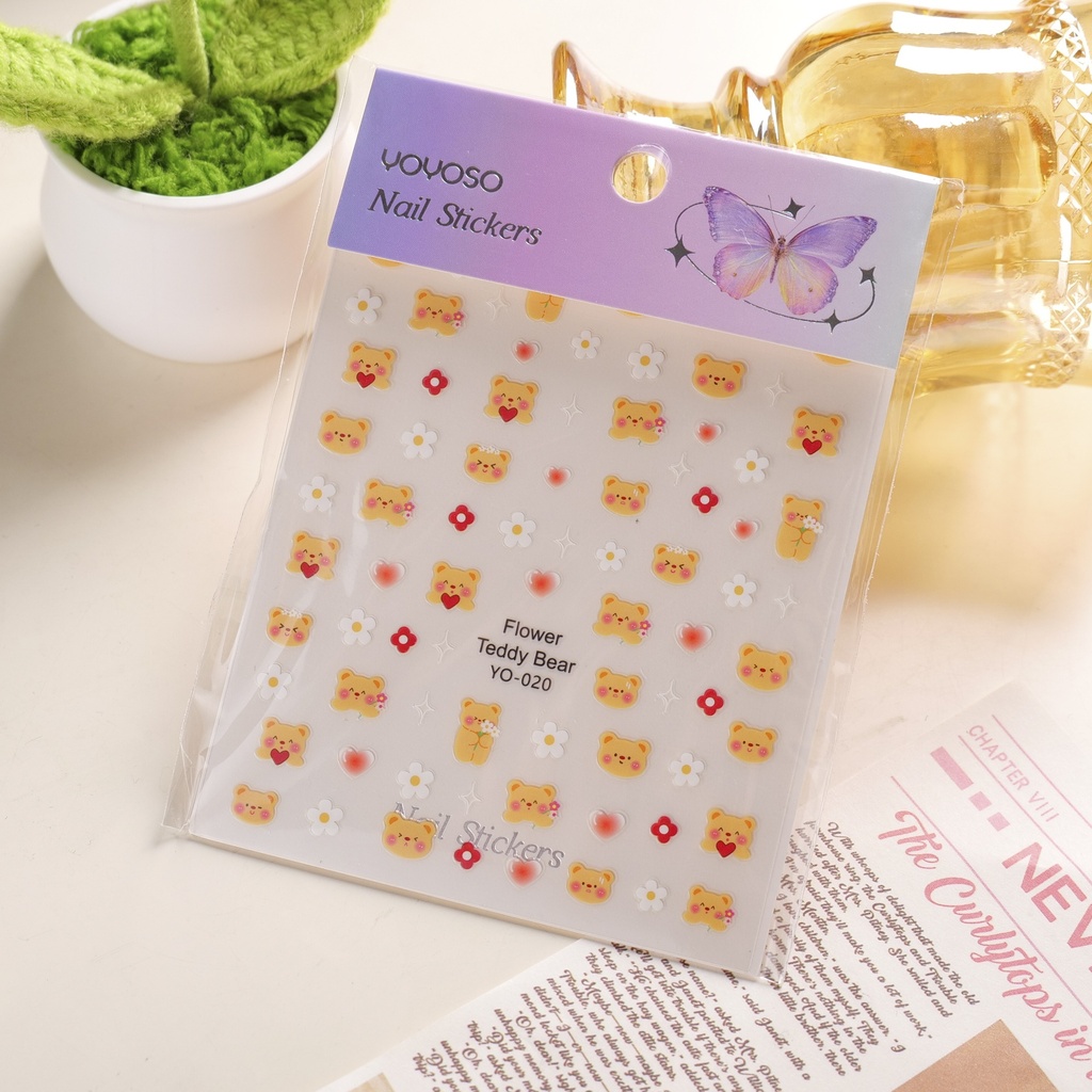 Butter Bear Nail Stickers