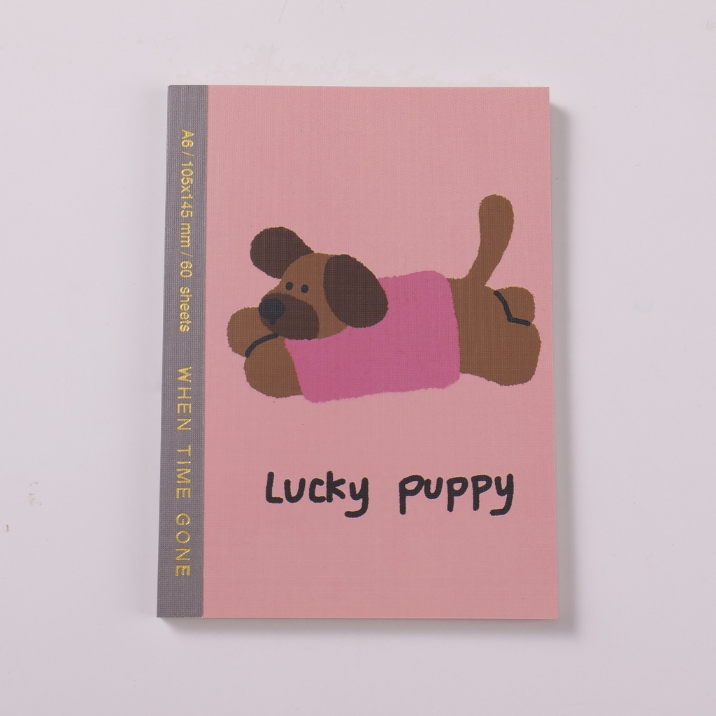 A6 Cute Pets Glue-Bound Notebook - Lined Pages 60pcs