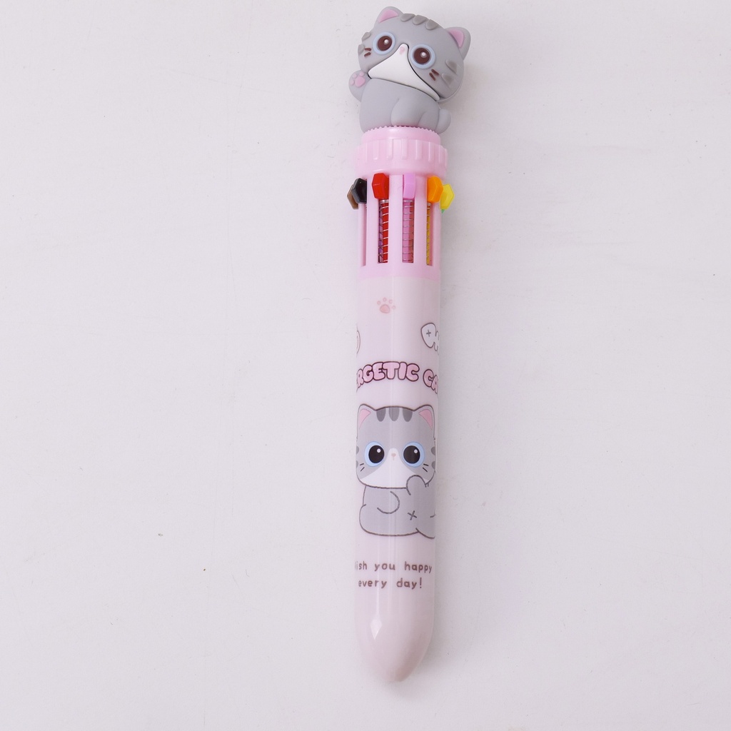 7962 Energetic Kitty Series – 10-Color Ballpoint Pen