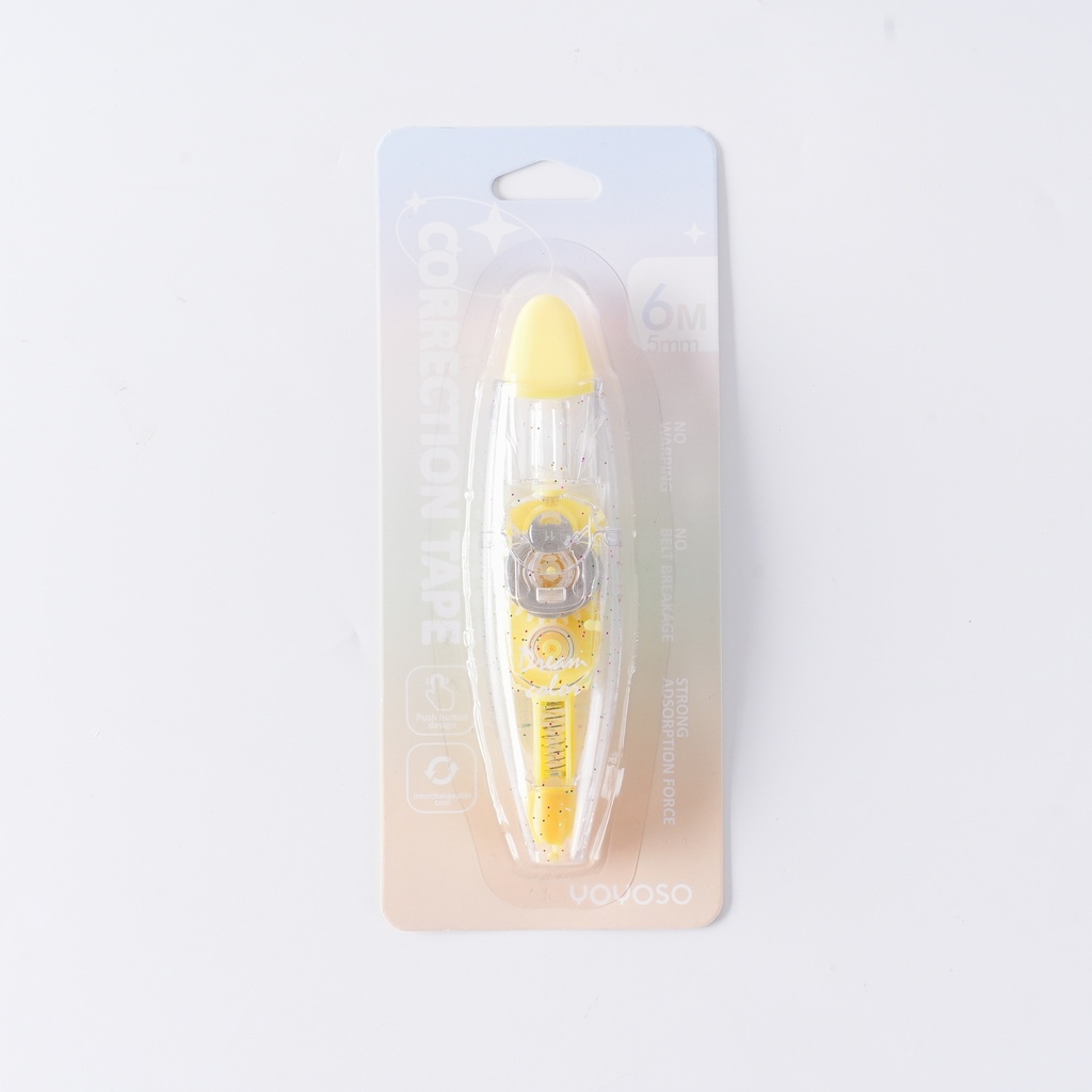 Transparent Macaron-colored Correction Tape 6m