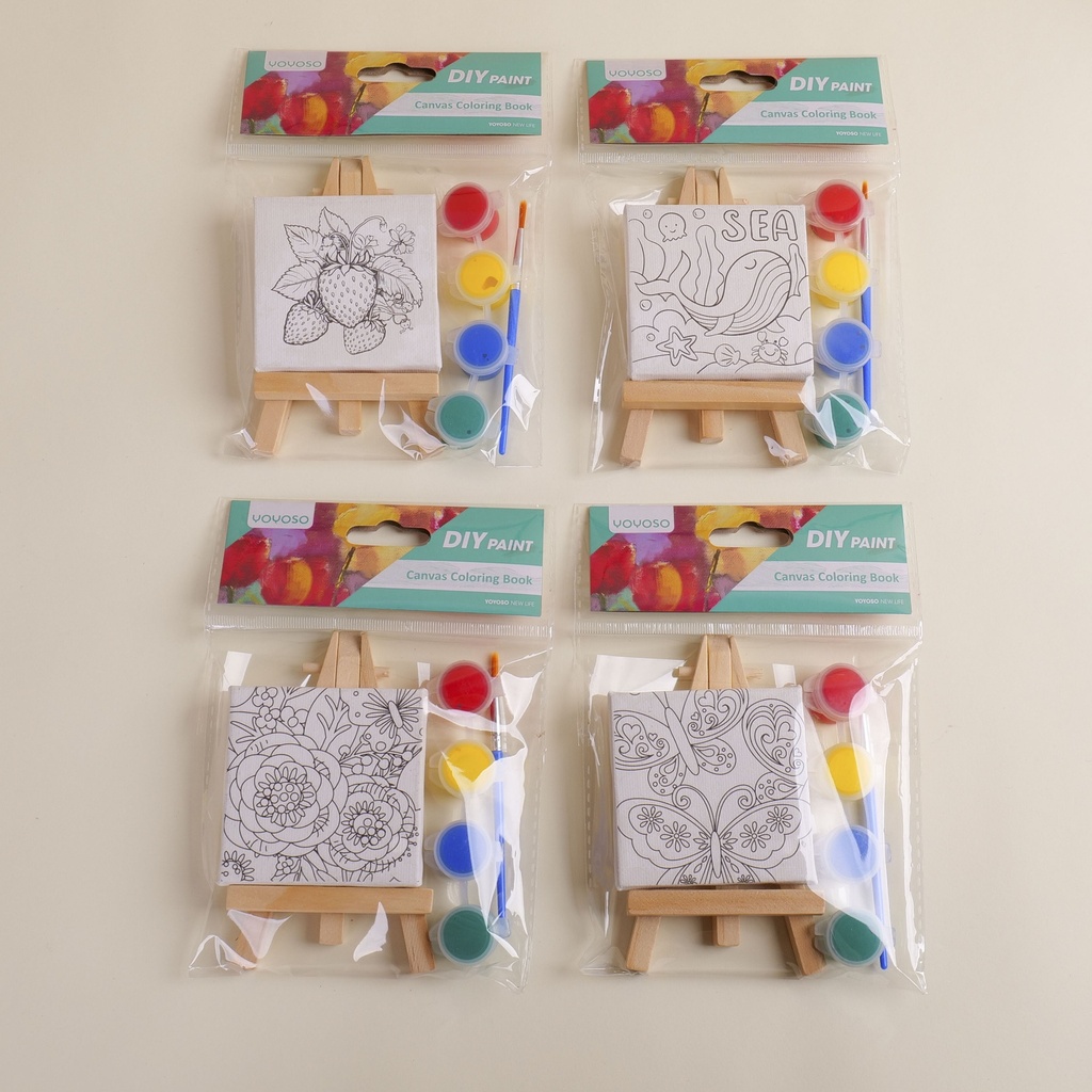 Nature Scenery Mini DIY Painting Set 7*7 with Paints