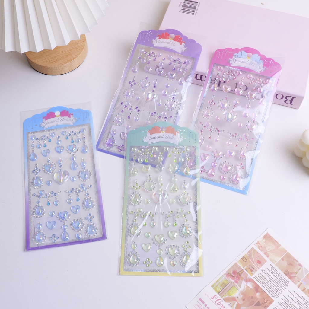 Shiny Heart-shaped Diamond Sticker