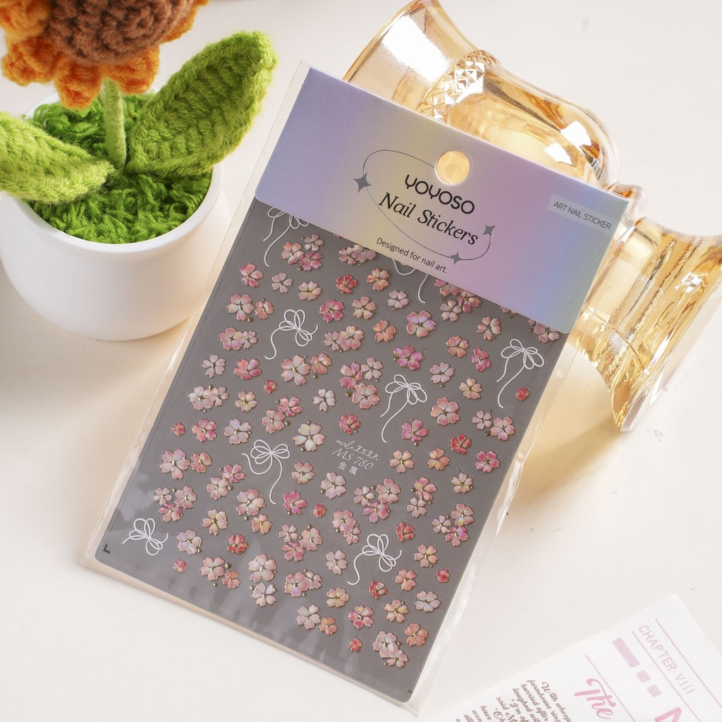 Sakura Embossed Nail Stickers