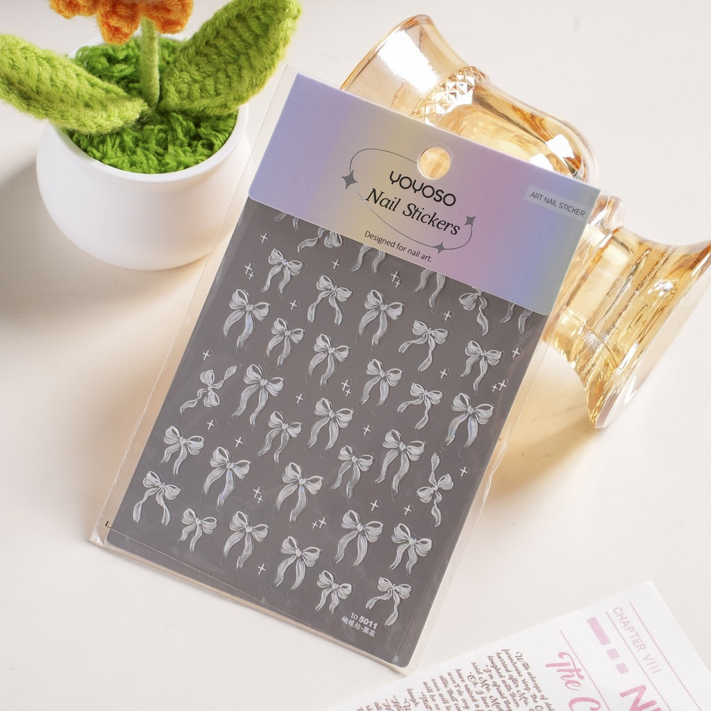 Colorful Bow Nail Stickers