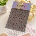 Gold Foil Rose Nail Stickers