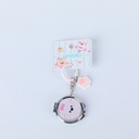 Round Animal Resin Keychain Mirror