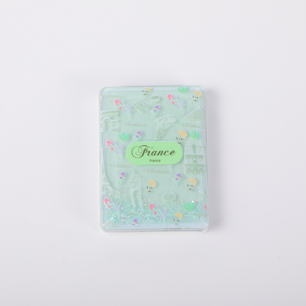 Floral Series Rectangular Liquid Sand Relief Fashion Mirror