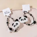 Plush Panda Head Phone Chain