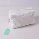 Butterfly octagon cosmetic bag – white