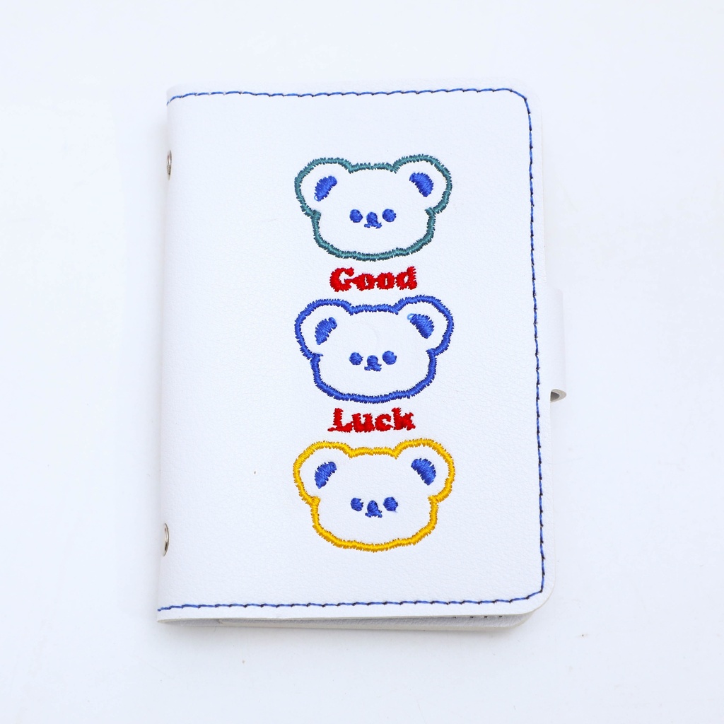 Striped Cute Pet Denim Card Holder