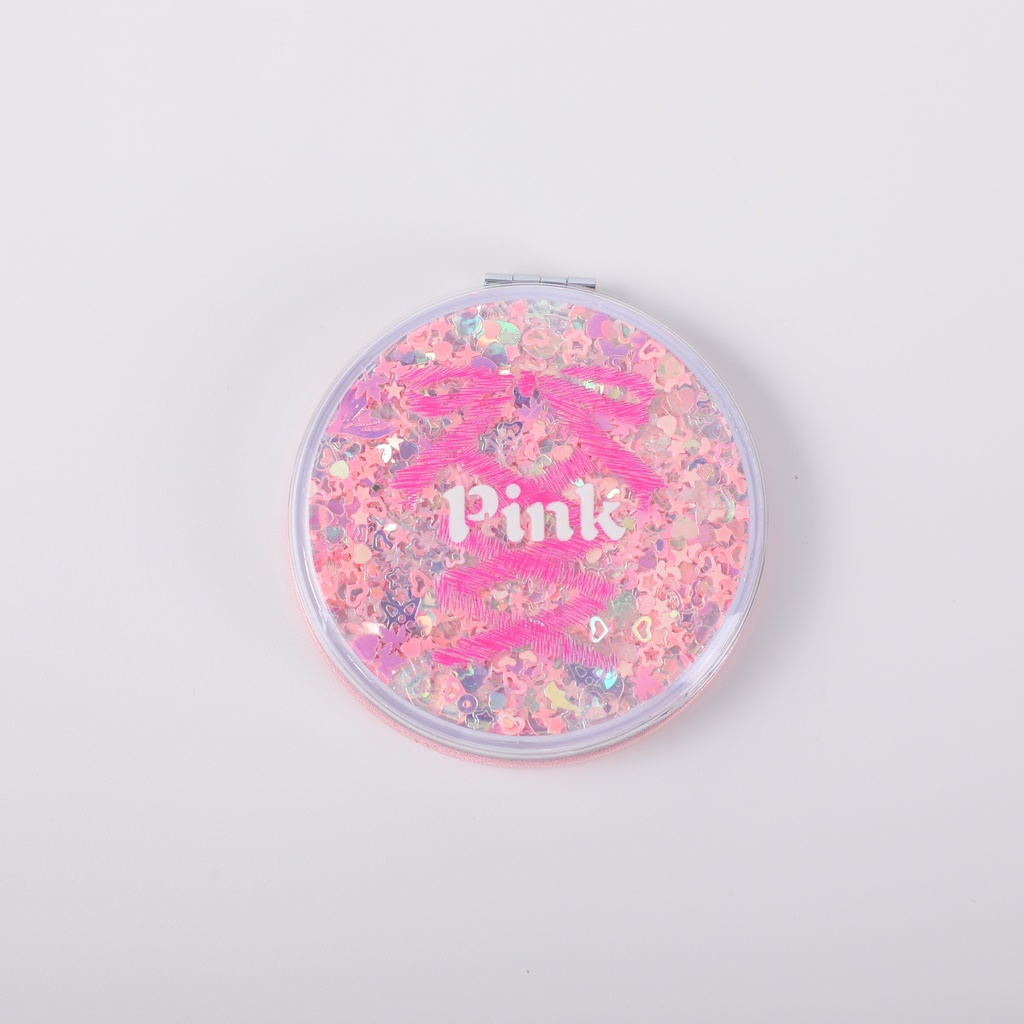 Minimalist Round Rhinestone Mirror