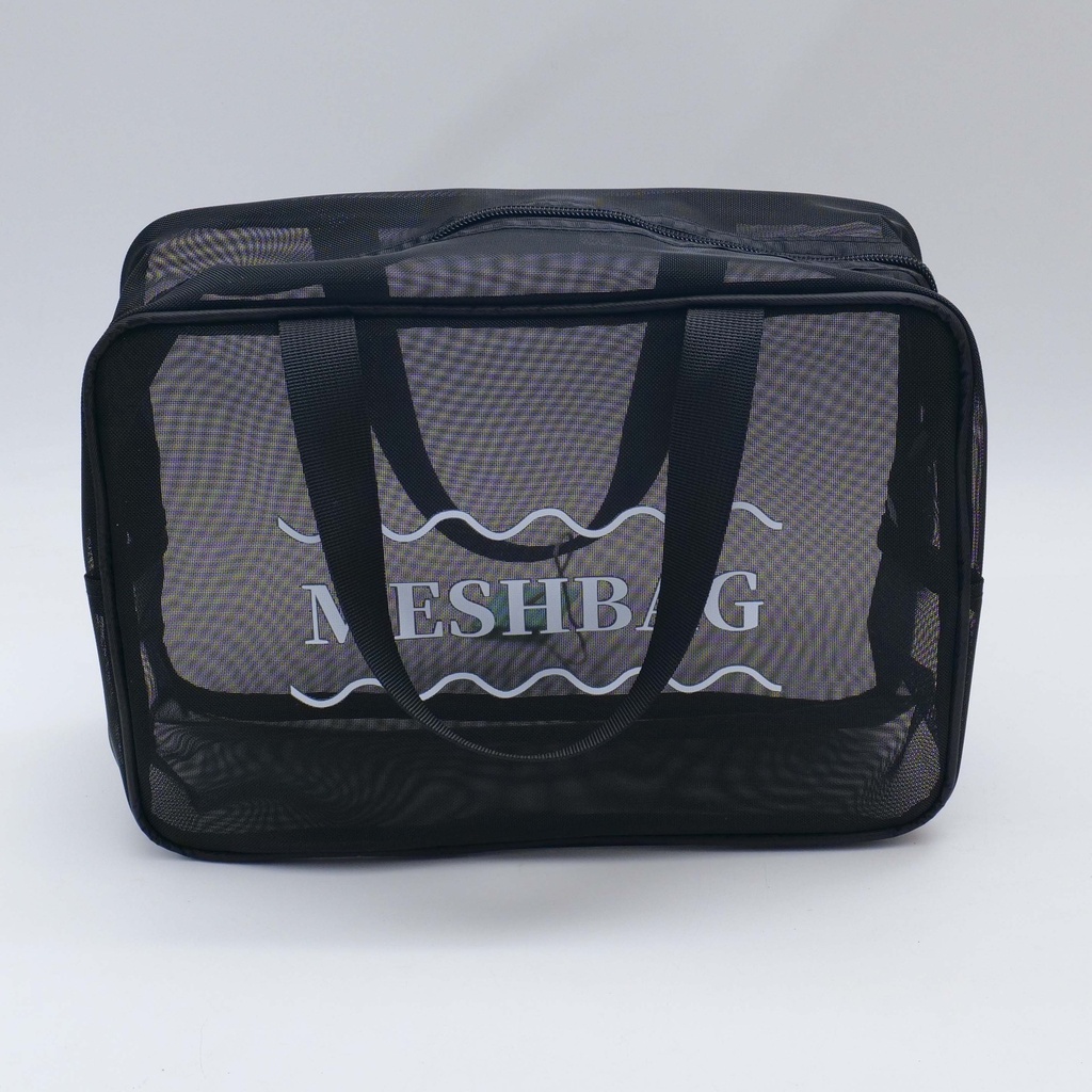 Large Mesh Handheld Toiletry Makeup Bag