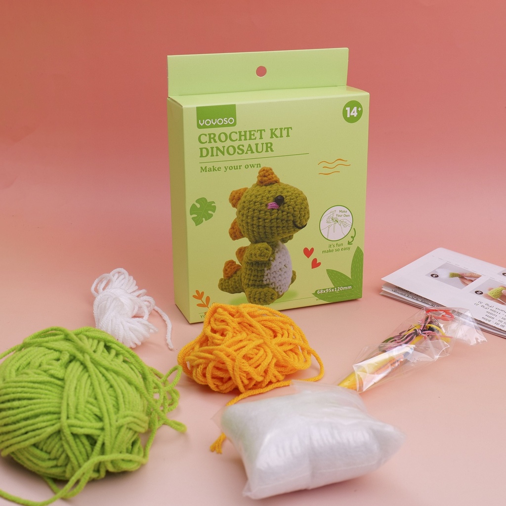 DIY Milk Cotton Crochet Series - Dinosaur