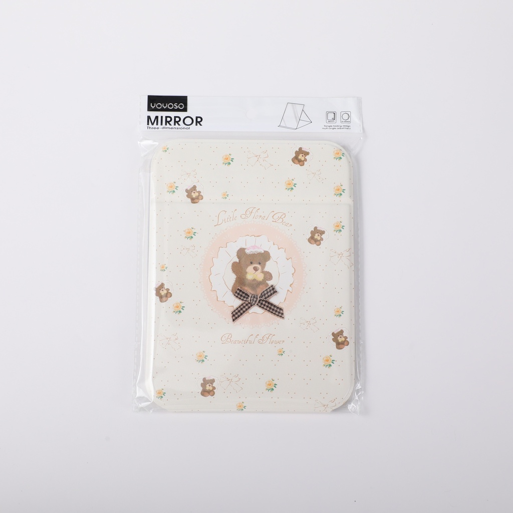 Floral Foldable Leather Mirror – Bow Sticker