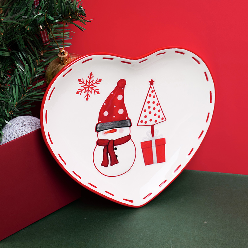 Christmas series heart-shaped plate