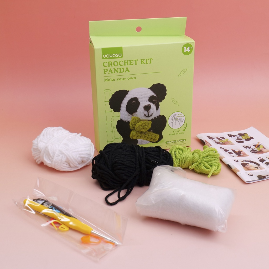 DIY Milk Cotton Crochet Series - Panda