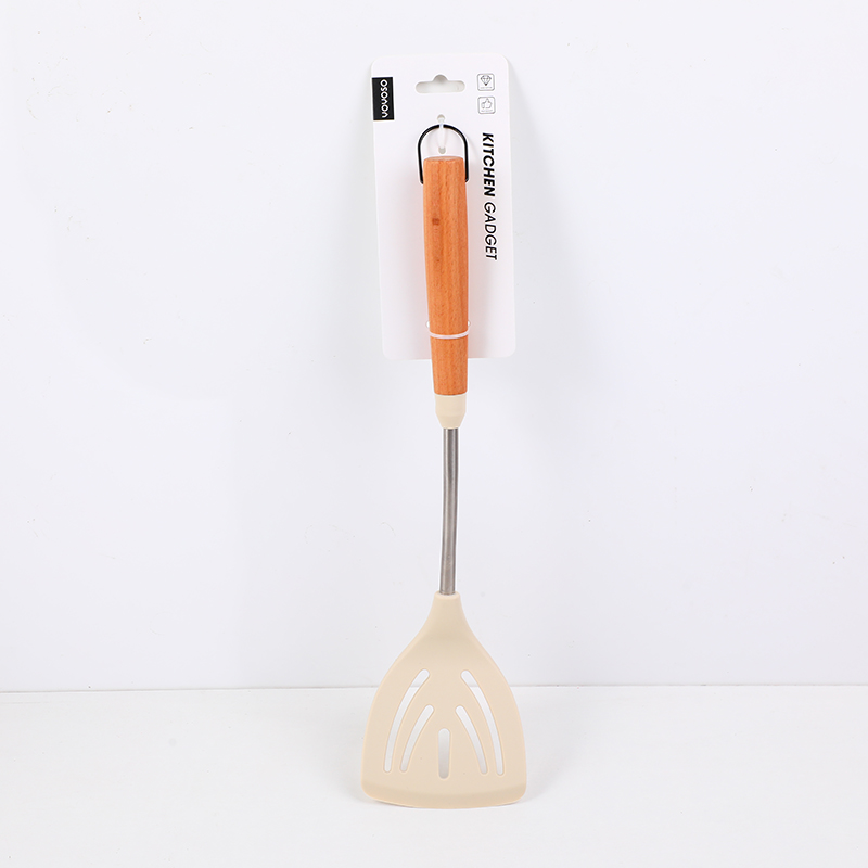 Simple silicone small slotted spatula wi