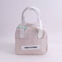 Smiley square lunch bag - pink