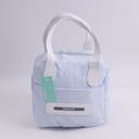 Smiley square lunch bag - blue