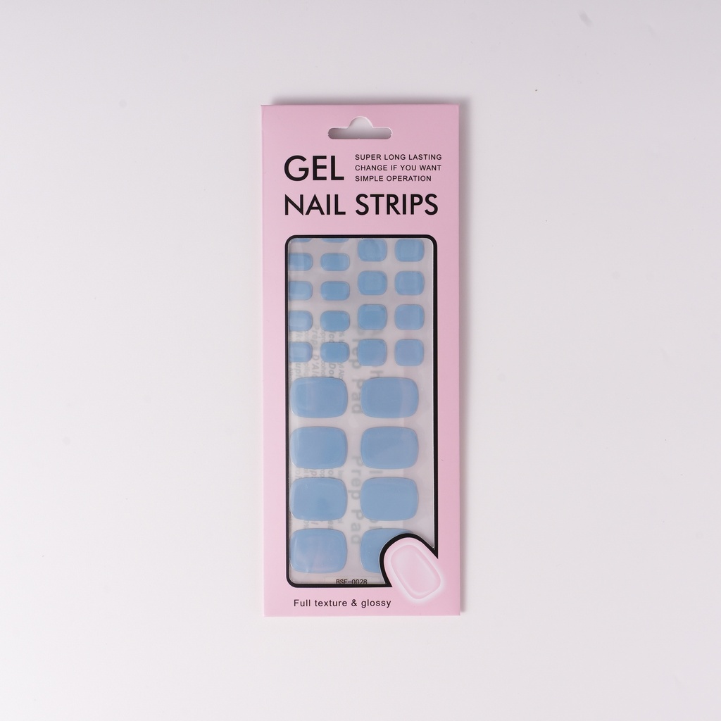 Fresh Light Blue Self-Adhesive Toe Stickers