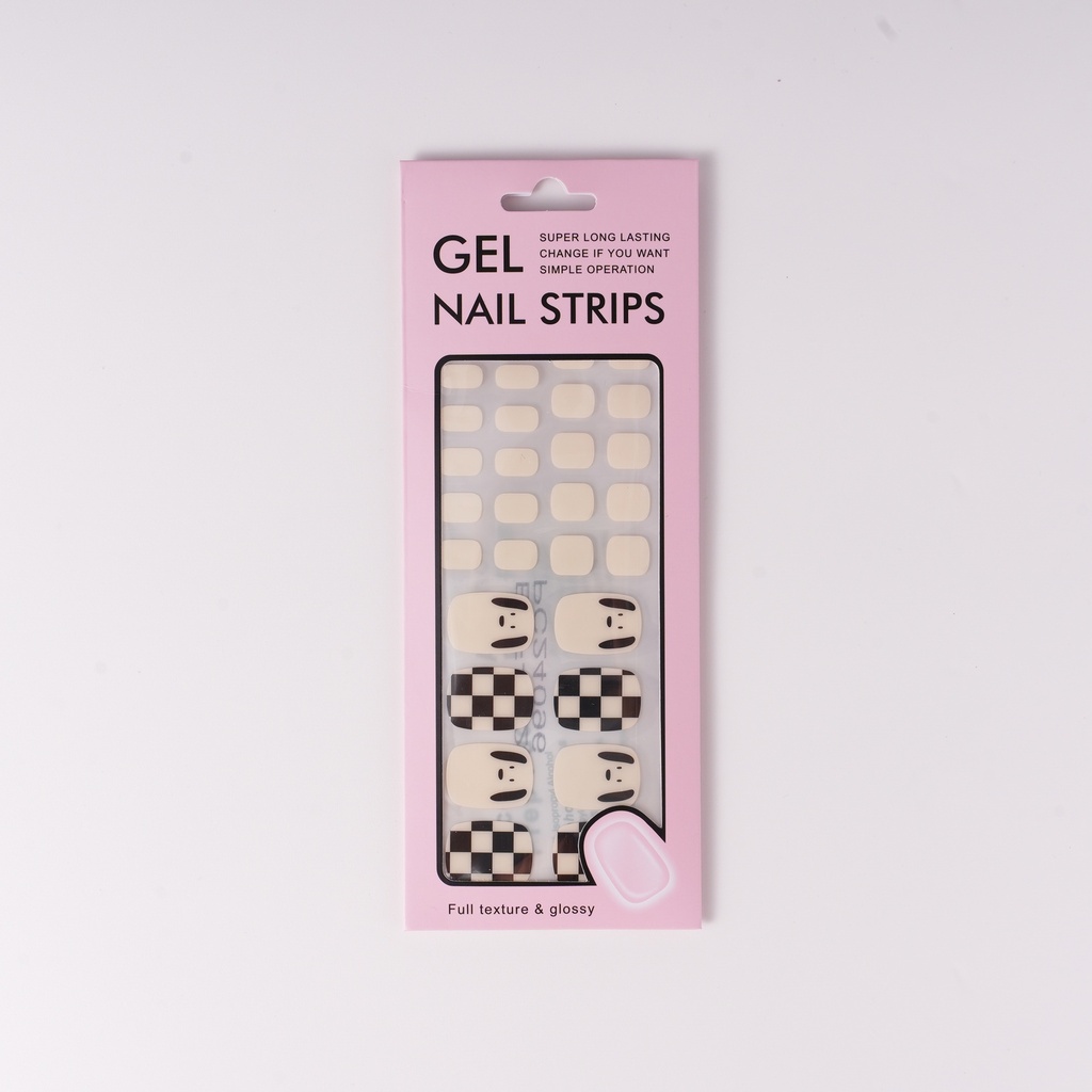 Trendy Chessboard Self-Adhesive Toe Stickers