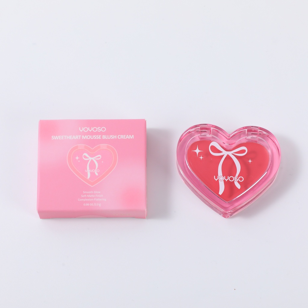 Sweetheart Mousse Blush Cream - Coral Red