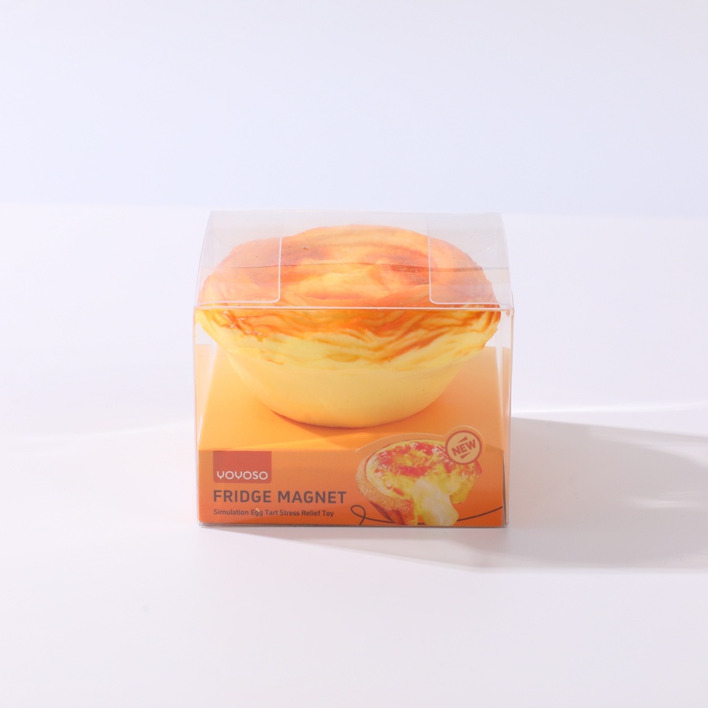 Simulation Egg Tart Stress Relief Toy – Fridge Magnet