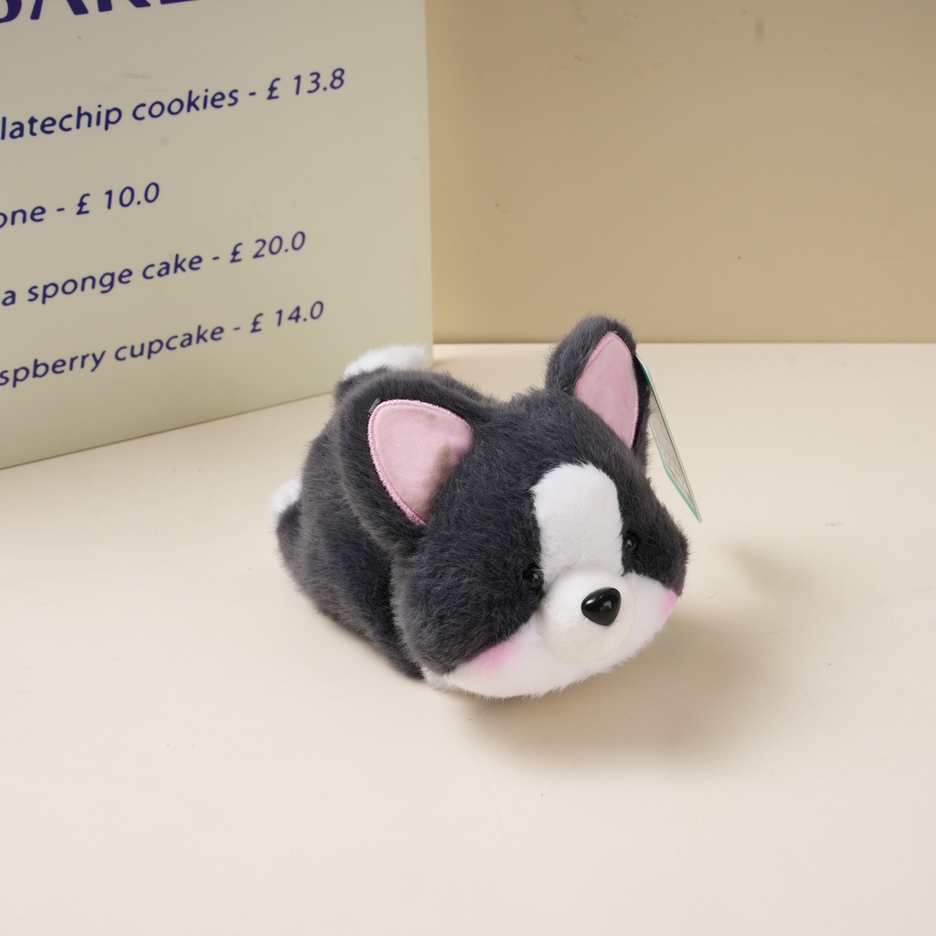 HY-MR8006 Companion Series Lying Border Collie Plush – 16cm