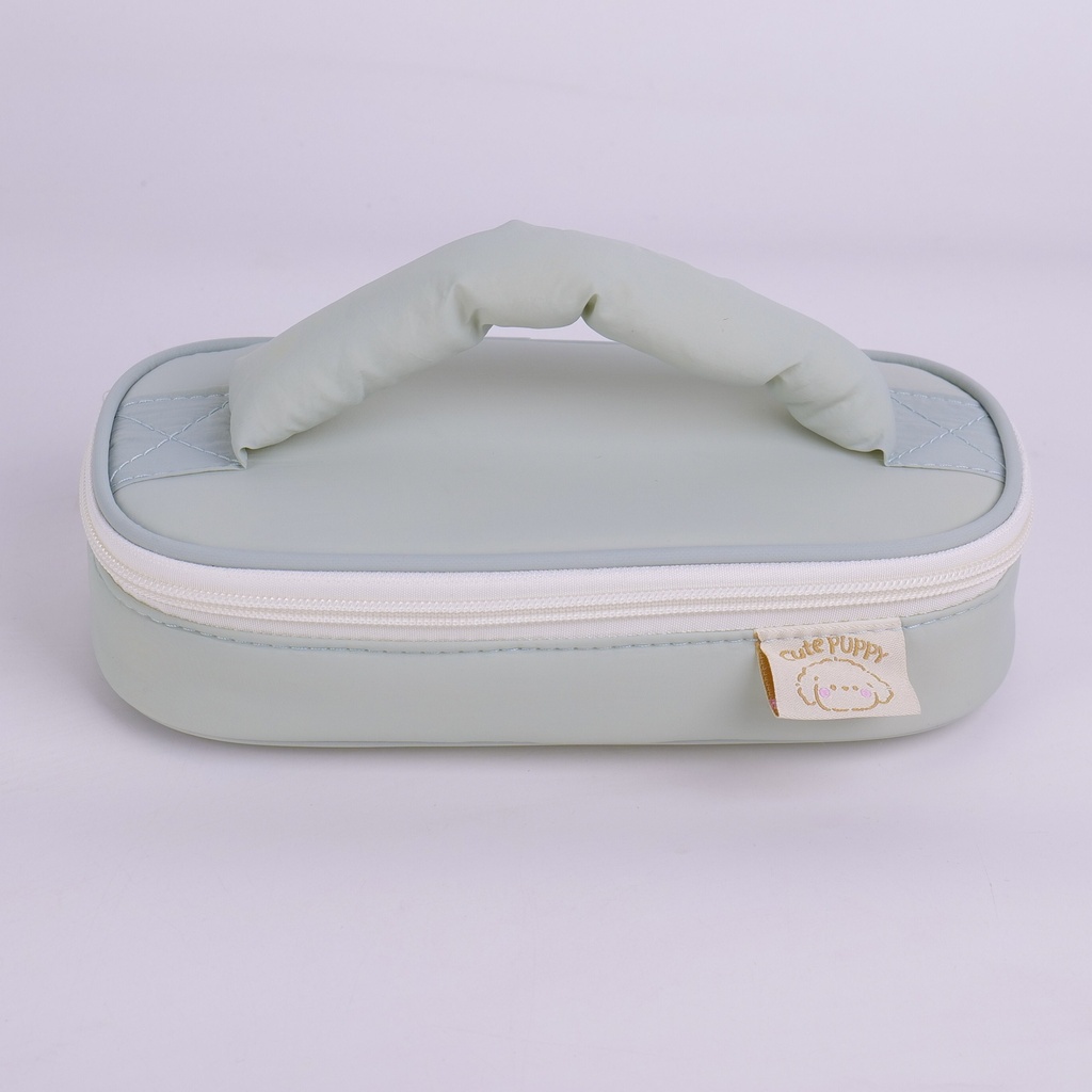 Embroidery Series – Green Extra-Large Handheld Multi-Purpose Pencil Case