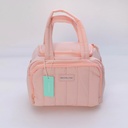 Cloud-Pattern Square Lunch Bag - Pink