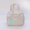 Cloud-Pattern Square Lunch Bag - Beige