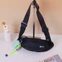 Smiley Lanyard Waist Bag - Black