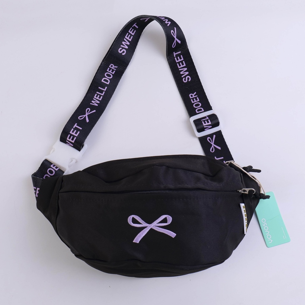Bowknot Series Sport Waist Bag - Black