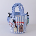 Bowtie Bear Handheld Bucket Bag